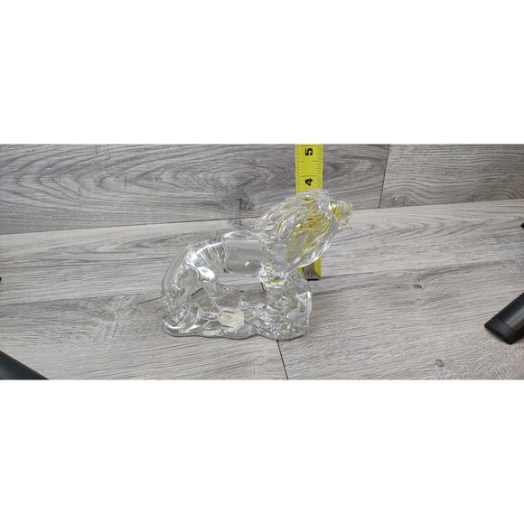 LION Princess House Wonders Of The Wild 24% Lead Crystal Clear Made In Germany - Picture 8 of 9